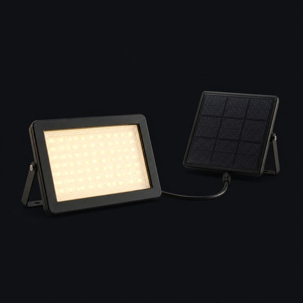 Foco solar LED de 2.000 lúmenes con panel solar separado y control remoto