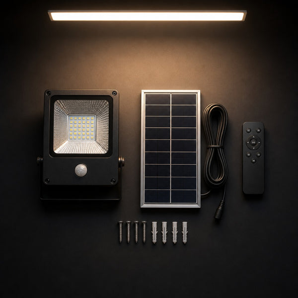 Foco Solar LED 200 W con Panel y Control Remoto