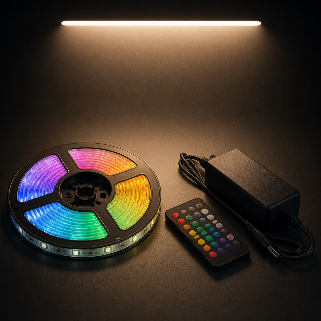 Tira LED RGB 10 m con Control y Sincronía con Música
